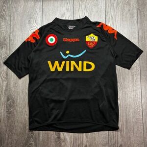 Francesco Totti Roma Jersey Kappa Men Medium 2012-13 Third Black